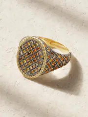 [Yvonne Léon] Yvonne Léon - Chevalière Ovale 9-karat Gold, Diamond And Citrine Signet Ring - 3 3 Gold