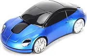 Sports Car Mouse, Race Car Shaped Optical Cordless Computer Mouse with USB Receiver, Ergonomic Gaming Mice for PC Computer Desktop Laptop, for Gaming, Office Home (Blue)