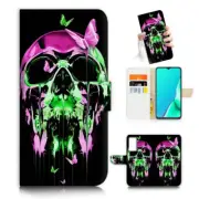 ( For Vivo Y22s ) Wallet Flip Case Cover AJ24577 Skull Horror