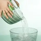 Salad Spinner Plastic Time Saving Fast Mixing Washable Rotatable Veggie HG
