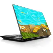 Laptop Notebook Universal Skin Decal Fits 13.3" to 16" / Flip Flops and Fish Su