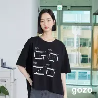 在飛比找momo購物網優惠-【gozo】連假攻略oversizeT恤(兩色)