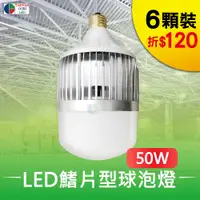 在飛比找PChome24h購物優惠-【台灣歐日光電】LED 50W專利鰭片型球泡燈 6入