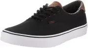 Vans Era 59 (C&L) Black Material Mix Skate Shoes Mens 9, WO-10.5 VN0A38FSMMK