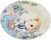 Alipis Easter Theme Ceramic Plate Porcelain Appetizer Dish with Design for Desserts and Salads Easter Present for Friends