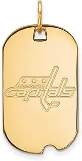 Logoart Sterling Silver Gp Washington Capitals Small Dog Tag Pendant Necklace, 0.00, Metal, No Gemstone