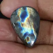 Beautiful Multi Fire Natural Labradorite Teardrop Shape For Wire Wrapping 26 Cts