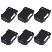 6 Pack Battery Mounts Holder for 18V Battery,Also for 18V Battery Mounts/Belt Clip,Wall Battery Holder black