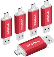 Thkailar 5 Pack 32GB Fat32 USB C Flash Drive OTG High Speed for Store Data-Usb 3