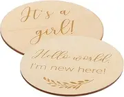 VICASKY Unique Wooden Baby Milestone Cards Growth Celebration Cards for Baby Photo Session