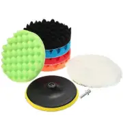 8pcs Sponge Polishing Waxing Buffing Pads Kit For Car Polisher Buffer