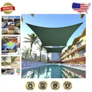 Elegant Green UV Block Sun Shade Sail - Perfect for Outdoor Weddings & Events