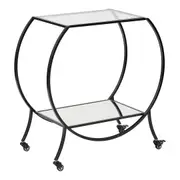 Cooper & Co. Oliver 86cm Steel Arch Bar Cart Black