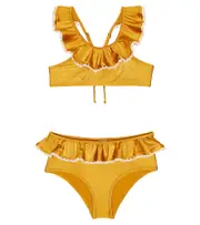 [Zimmermann Kids] Zimmermann Kids Tiggy ruffle-trimmed bikini Y 8 yellow