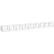 Dog Kennel Silver 9 m² Steel