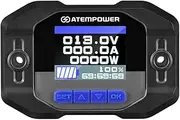 ATEM POWER 12V 500A Battery Monitor with Shunt Wire, LCD Display, Real-time Monitor Voltage Current Watt Compatible with Lithium, Lead-Acid, AGM, Gel Batteries, Flush Mount Available