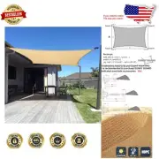 Elegant 7' x 13' Rectangle UV-Blocking Sun Shade Sail - Custom Sizes Available