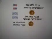 San Diego CA Police Parking Enforcement Decals 1:64 two for one money