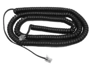 NEW 25 Foot Long Handset Curly Cord for Polycom CCX Series Media IP Phone Black