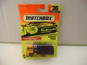 1996 MATCHBOX SUPERFAST #36 REFUSE TRUCK YELLOW CAB NEW ON DAMAGED CARD