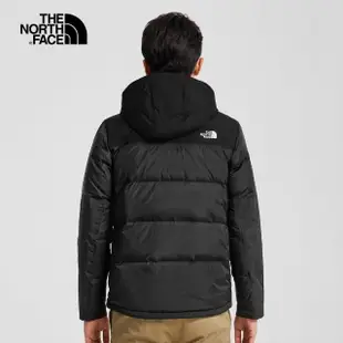 【The North Face 官方旗艦】北面男款黑色防潑水保暖連帽羽絨外套｜4U82JK3