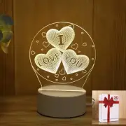 I Love you 3D LED Illusion Lamp Heart For CHRISTMAS Gift Birthday, Anniversary