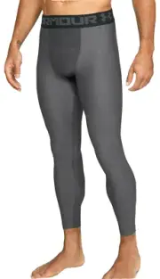 Under Armour, Heatgear Athletic Compression, Gray Leggings, Mens Size Small