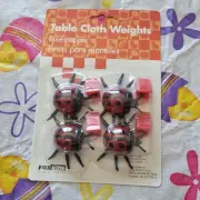 Ladybug Table Cloth Weights Set of 4 Picnic Accessory