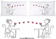 Cheers My Dear Couple Pillowcases Valentines Wedding Anniversary Gift BeeGeeTees