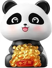 Panda Dashboard - Dashboard Panda Figure, Panda Staue Dashboard | Solar Powered Shaking Head Lucky Panda Decoration for Car Dashboard Ornaments Solar Shaking Ornaments Accessories (3.94x2.95 Inches)