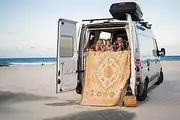 RV mat Soft Sunny Floral Blanket Rugs Boho Throws Adventure Picnic Beach Summer Large Size (62"X83")……