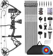 PANDARUS Compound Bow Package for Adults and Teens, 0-70 Lbs Draw Weight,23.5"-31" Draw Length,Limbs Made in USA,Lightweight Design,Archery Hunting Bow Set, Fully Adjustable,2024 New