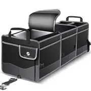 Trunk Organizer with Cooler, Collapsible Trunk Storage Container with Non Black
