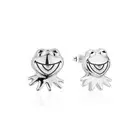 Couture Kingdom - Disney The Muppets Kermit The Frog Stud Earrings -White Gold