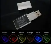 USB Car Logo Subaru Driver Fan Lover Gift Flash Drive 2.0 Metal Stick LED Light