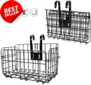 Bike Basket, Folding, Rear, Wire Mesh, Detachable, Cargo Rack