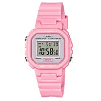 在飛比找Yahoo奇摩購物中心優惠-CASIO 粉色炫風方形電子錶(LA-20WH-4A1)-粉