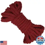 LEREATI Thick Macrame Cord 10mm x 32.8 Feet Macrame Rope Yarn Braided Cotton