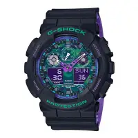 在飛比找Yahoo奇摩購物中心優惠-CASIO卡西歐 G-SHOCK系列 繽紛撞色電子錶_黑x紫