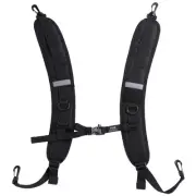 Adjustable Black Backpack Body Strap with Sternum Support for Heavy Loads