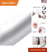 Elegant 10 Pack of Self-Adhesive Rectangle Mirrors – Lightweight Wall Accents