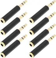 OTOTEC 8pcs 4 Poles to 3 Poles Jack Converter Adapter TRRS Female to TRS Male Microphone Connector 3.5mm Plug Jack for Compurter Phone