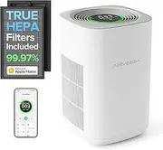 Airversa HomeKit Air Purifier with Thread (HomPod mini/Apple TV4K 2021 or later Required) Purelle Smart Air Cleaner with 3-Stage H13 True HEPA Filter, 99,97% Efficiency CADR 221 m³/h