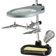 Helping Hand ZD10MB Magnifier LED Light w/ Soldering Stand/Adjustable Clamps