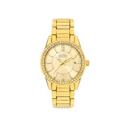 Elite Ladies Echo Crystal Watch in Gold