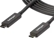 StarTech.com Thunderbolt 3 Cable – 6 ft / 2m – 4K 60Hz – 40Gbps – USB C to USB C Cable – Thunderbolt 3 USB Type C Charger Cable