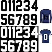 22 Pieces Iron on Numbers T Shirt Heat Transfer 0 to 9 Jersey Numbers for Team Uniform Sports(8 Inch)