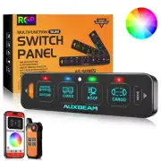 AUXBEAM 4 Gang Switch Panel LED Light 200FT Remote Control Offroad Marine Boat (for: Jeep)