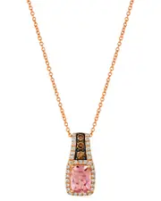 Le Vian Peach Morganite 14K Rose Gold 1.48 ct. tw. Diamond & Morganite Pendant