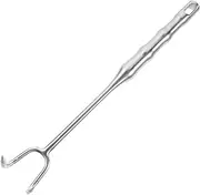 FUNOMOCYA Stainless Steel Meat Hook Turner Long Handle BBQ Flipper for Easy Grilling and Cooking Food Grade Hook for Pork Ribs Steaks and More